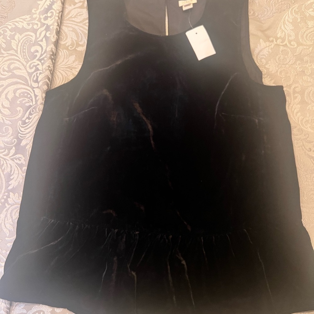 Elegant Black Velvet Women's Top